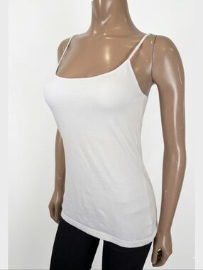 3/$20 Body Bleu White Shelf Bra Camisole Tank Top Longline Summer Size Medium